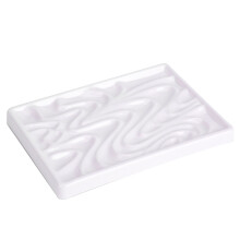 Paint Palette Wavy Imitation Ceramic, Square White