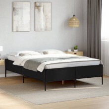 Berkfield Bed Frame without Mattress Black 150x200 cm King Size