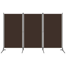 Berkfield 3-Panel Room Divider Brown 260x180 cm