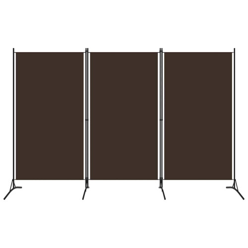 Berkfield 3-Panel Room Divider Brown 260x180 cm