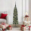 Berkfield Artificial Slim Christmas Tree Green and White 120 cm 1