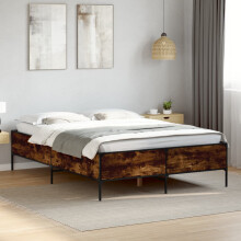 Berkfield Bed Frame without Mattress Smoked Oak 120x190 cm Small Double