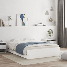 Berkfield Bed Frame with Drawers without Mattress White 120x190 cm Small Double