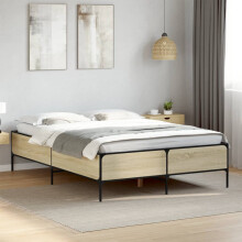 Berkfield Bed Frame without Mattress Sonoma Oak 120x190 cm Small Double