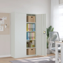 Berkfield File Cabinet Light Grey 105x40x180 cm Steel