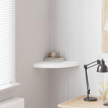 Berkfield Floating Corner Shelf White 35x35x3.8 cm MDF
