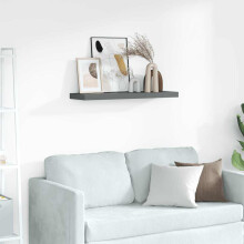 Berkfield Picture Frame Ledge Shelves 2 pcs Grey 80x9x3 cm MDF
