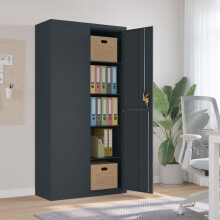 Berkfield File Cabinet Anthracite 90x40x180 cm Steel