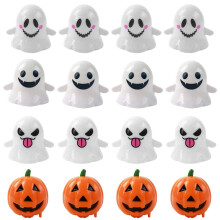 Pack of 12 Halloween Wind Up Toys for Kids, Spinning Pumpkin and Ghost Party Favors