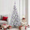 Berkfield Artificial Hinged Christmas Tree White 180 cm PE and PVC 1