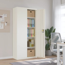 Berkfield File Cabinet White 90x40x200 cm Steel