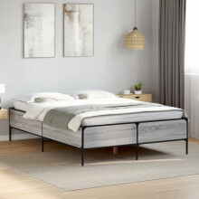 Berkfield Bed Frame without Mattress Grey Sonoma 120x190 cm Small Double