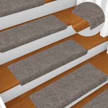 Berkfield Stair Mats Self-adhesive 15 pcs 65x21x4 cm Beige Rectangular Edge