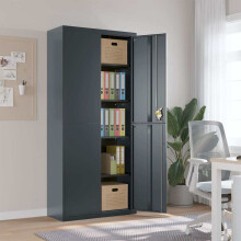 Berkfield File Cabinet Anthracite 90x40x200 cm Steel