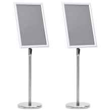 Berkfield Poster Stands 2 pcs Silver 45 x 32.7 x 108 cm Aluminium
