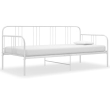 Berkfield Sofa Bed Frame without Mattress White Metal 90x200 cm