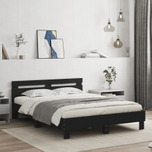 Berkfield Bed Frame without Mattress Black 150x200 cm King Size