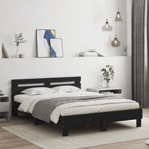 Berkfield Bed Frame without Mattress Black 150x200 cm King Size