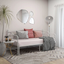 Berkfield Pull-out Sofa Bed Frame without Mattress White Metal 90x200 cm