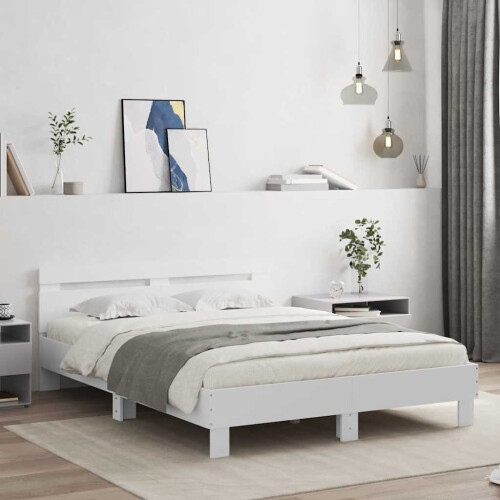 Berkfield Bed Frame without Mattress White 150x200 cm King Size