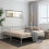 Berkfield Pull-out Sofa Bed Frame without Mattress White Metal 90x200 cm 1
