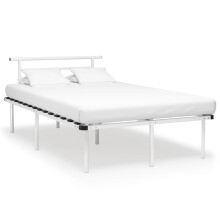 Berkfield Bed Frame without Mattress White Metal 120x200cm