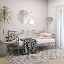 Berkfield Sofa Bed Frame without Mattress Grey Metal 90x200 cm