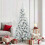 Berkfield Artificial Hinged Christmas Tree White 180 cm PE and PVC 1