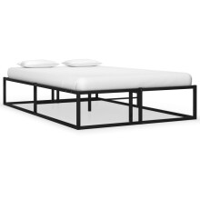 Berkfield Bed Frame without Mattress Black Metal 120x200 cm