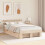 Berkfield Bed Frame with Headboard Brown 135 x 190 cm Solid Pine Wood 1