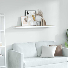 Berkfield Floating Wall Shelf Oak and White 80x23.5x3.8 cm MDF