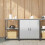 Berkfield Kitchen Storage Set with Shelf 2 pcs Silver Stainless Steel 1