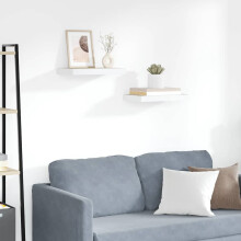 Berkfield Floating Wall Shelves 2 pcs Oak and White 50x23x3.8 cm MDF