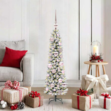 Berkfield Artificial Christmas Tree with 150 LEDs with Stand White 120 cm