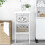 Berkfield Bathroom Washbasin Frame White 40x38x83 cm Iron 1