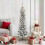 Berkfield Artificial Christmas Tree with 150 LEDs with Stand White 150 cm 1