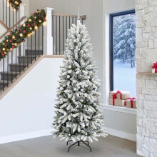 Berkfield Artificial Christmas Tree with 300 LEDs with Stand White 240 cm