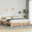 Berkfield Bed Frame with Headboard Brown 180 x 200 cm Solid Pine Wood 1