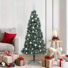 Berkfield Artificial Pre-lit Christmas Tree with Ball Set Green 150 cm