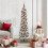 Berkfield Artificial Christmas Tree with 150 LEDs with Stand White 150 cm 1