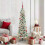 Berkfield Artificial Christmas Tree with 150 LEDs with Stand White 150 cm 1