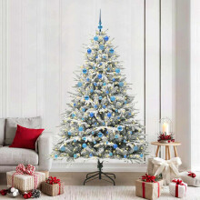 Berkfield Artificial Pre-lit Christmas Tree with Ball Set Green 210 cm