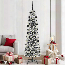 Berkfield Artificial Christmas Tree with 300 LEDs with Stand White 210 cm
