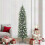 Berkfield Artificial Slim Christmas Tree Green and White 210 cm 1