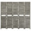 Berkfield 5-Panel Room Divider Grey 179x166 cm Solid Wood 1
