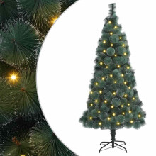 Berkfield Artificial Pre-lit Christmas Tree with Stand Green 180 cm PET