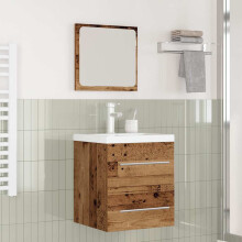 Berkfield Bathroom Furniture Set 2 pcs Old Wood Engineered Wood