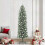 Berkfield Artificial Slim Christmas Tree Green and White 240 cm 1