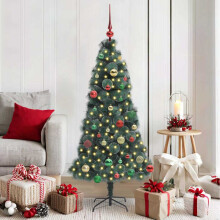 Berkfield Artificial Pre-lit Christmas Tree with Ball Set Green 150 cm