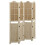 Berkfield 4-Panel Room Divider Brown 140x165 cm Fabric 1
